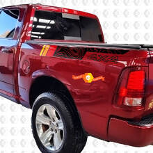 Autocollants en vinyle à bandes latérales topographiques 4x4 pour Dodge Ram 1500_2