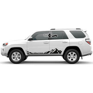 Paire 4Runner 2023 Portes Latérales Vinyle Stickers Montagnes Autocollants pour Toyota 4Runner TRD
