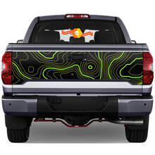 Decal arrière topographique du hayon pour Toyota Tacoma TROISIÈME GÉNÉRATION 2015-2022 Supdec 2 Couleurs 1 2