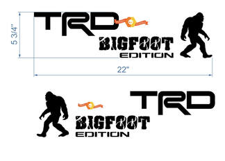 Bigfoot TRD edition Mountain BedSide Vinyl Stickers Decal fit to Tacoma ou Tundra
