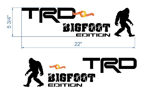 Autocollant latéral en vinyle édition TRD Bigfoot pour Toyota Tacoma Tundra