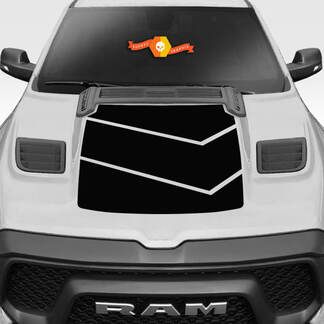 Dodge Ram Rebel 2019 2020 2021 2022 Kit graphique d'autocollant en vinyle pour capot
