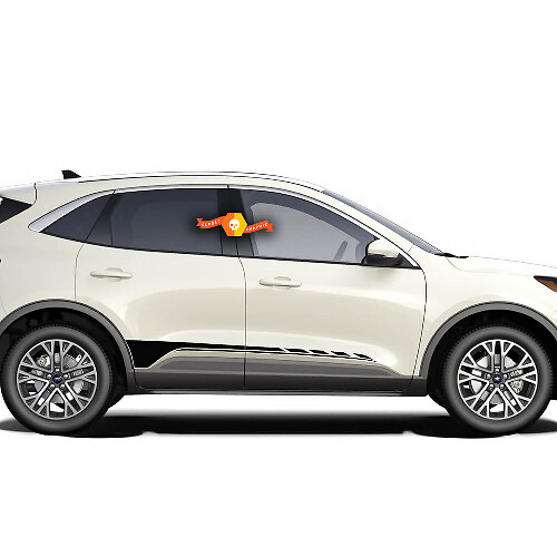 Ford Escape 2020 - 2022 Bande de vinyle de panneau de bas de caisse de portes Kit autocollant graphique

