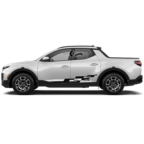 Autocollants latéraux en vinyle pour panneau à bascule, kit graphique adapté à Hyundai Santa Cruz
