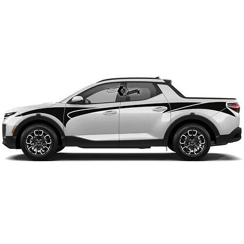 Kit graphique d'autocollants en vinyle pour ailes de lit, adapté à Hyundai Santa Cruz
