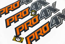 Paire Nissan Titan Pro 4x Vinyl Decal Sticker Supdec Grey and Orange 2