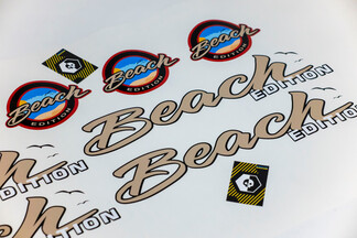 Kit JEEP Badge Emblème BEACH EDITION Vinyl Sticker Decal Truck
