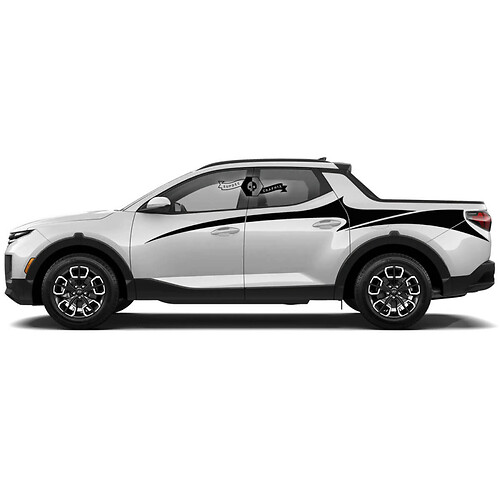 2x Hyundai Santa Cruz Doors Side Stickers Vinyl Stickers Decal Graphic Kit