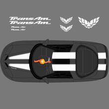 Kit de décalcomanies vinyl à bandes doubles pour capot, toit et hayon de Pontiac Firebird Trans Am_2