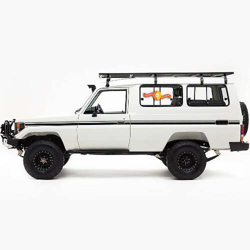 Kit d'autocollants vinyle à bandes latérales rétro pour Toyota Land Cruiser Troopy