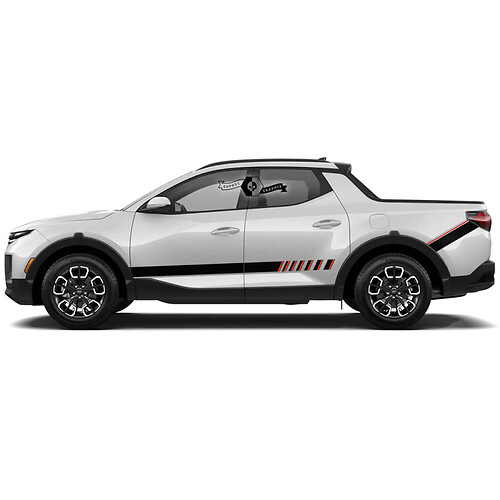 Paire Hyundai Santa Cruz Rally Side Rocker Panneau 2 Colours en vinyle Autocollants Decal Graphic Kit