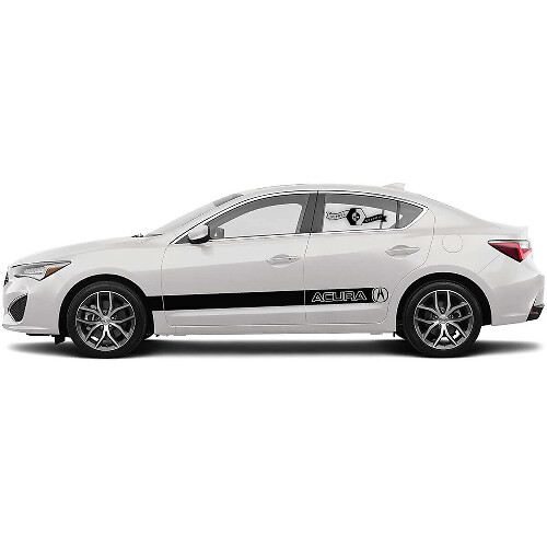 Kit d'autocollants vinyle bandes latérales de porte de marque pour Acura ILX TLX RLX