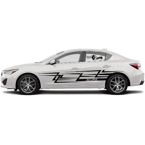 Kit de décalcomanies en vinyle bandes latérales style course pour Acura ILX TLX RLX