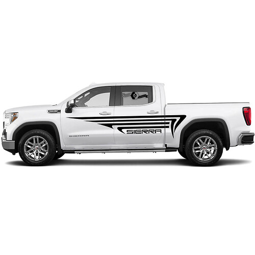 Paire décalcomanies Autocollant Lit latérale Flèches Splash Kit pour GMC Sierra 1500 Portes côté Vinyle Autocollants Secal Graphique