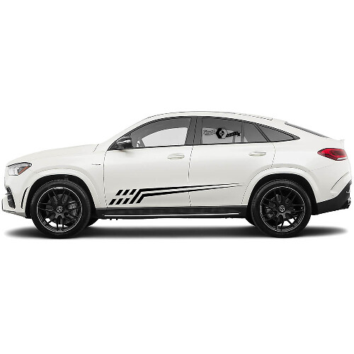 2 Nouvelles Bandes Autocollantes de Portes pour Mercedes Benz GLE 2022 Autocollants Latéraux en Vinyle Décalcomanie Graphique
