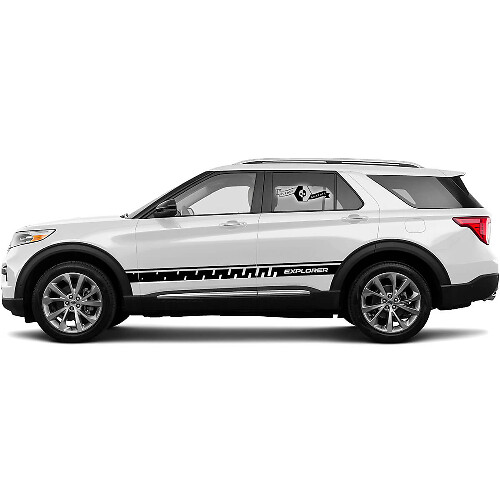 Autocollants bande latérale pour porte Autocollants graphiques en vinyle 2 jeux de 2 pour Ford Explorer