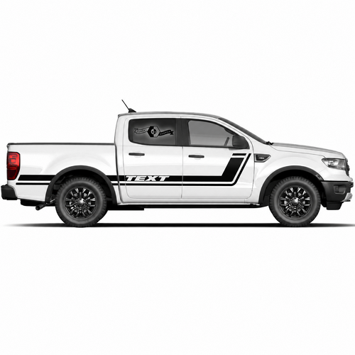 Jeu de 2 autocollants décalcomanies graphiques personnalisés pour porte latérale et caisse de camion, bande de puissance pour muscle car camion 2022