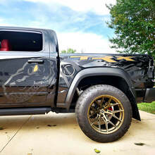 Autocollant vinyle éclaboussure portière arrière latérale Dinosaure T-Rex pour Dodge Ram Rebel 1500 TRX 3