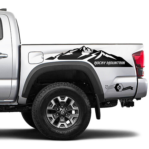 2 lit latéral tacoma Rocky Mountain TRD Vinyl Stickers Decal Kit pour Toyota Tacoma