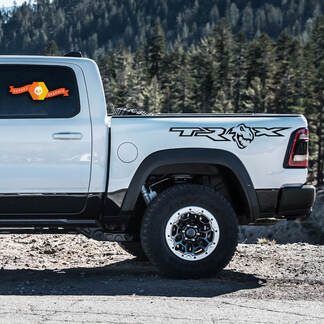 Paire Dodge Ram Rebel 2022+ 2023+ 1500 TRX lit dinosaures T-Rex TRX camion vinyle autocollant graphique
