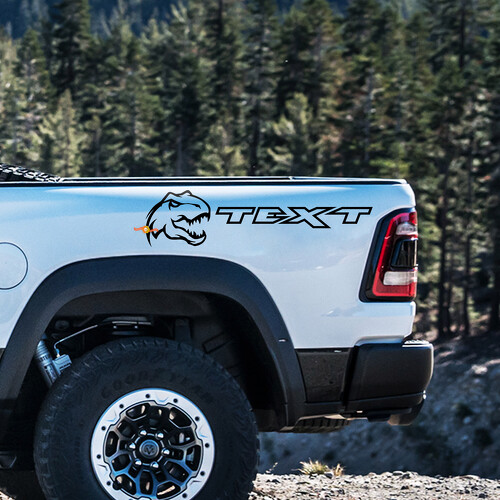 Kit d’autocollants en vinyle personnalisés T-Rex pour table de chevet Dodge Ram 1500 Rebel TRX