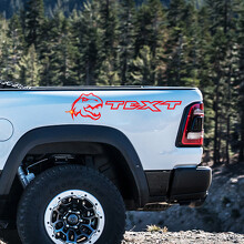 Kit d’autocollants en vinyle personnalisés T-Rex pour table de chevet Dodge Ram 1500 Rebel TRX_3