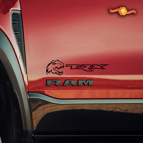 Petites Autocollants Vinyle Latéraux T-Rex pour Ram 1500 TRX Rebel