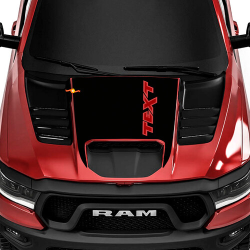 Autocollant vinyle personnalisable style TRX pour capot Dodge Ram Rebel 1500 TRX 2022+