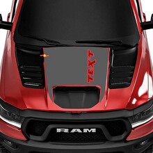 Autocollant vinyle personnalisable style TRX pour capot Dodge Ram Rebel 1500 TRX 2022+_2
