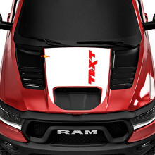 Autocollant vinyle personnalisable style TRX pour capot Dodge Ram Rebel 1500 TRX 2022+_3