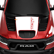 Autocollant vinyle personnalisé pour capot noir Dodge Ram Rebel 1500 TRX_2