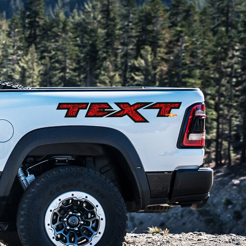 Autocollant vinyle de chevet style topographique personnalisé pour Dodge Ram Rebel 1500 TRX