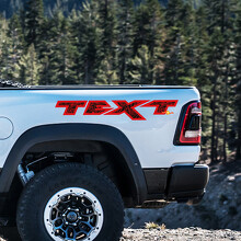 Autocollant vinyle de chevet style topographique personnalisé pour Dodge Ram Rebel 1500 TRX_2