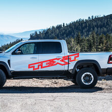 Autocollant latéral en vinyle avec lettrage personnalisé en contour pour Dodge Ram 1500 Rebel TRX_3