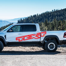 Kit de décalcomanie latérale en vinyle avec contour de texte personnalisé pour Dodge Ram 1500 Rebel TRX_2