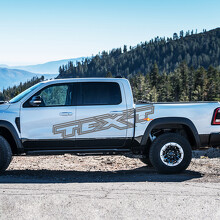 Kit de décalcomanie latérale en vinyle avec contour de texte personnalisé pour Dodge Ram 1500 Rebel TRX_3