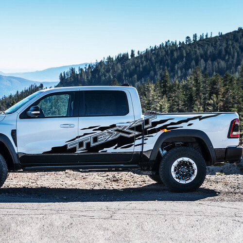 Kit de décalcomanies vinyl personnalisées latérales anti-boue pour Dodge Ram Rebel 1500 TRX