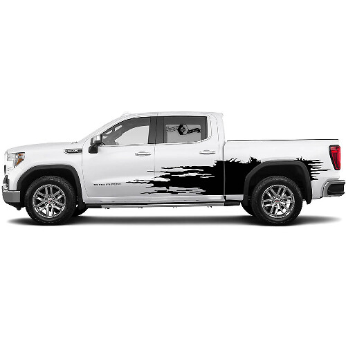 Kit de stickers de décalcomanies de boue pour GMC Sierra 1500 Portes Côté Autocollants en Vinyle Décalcomanies Graphiques
