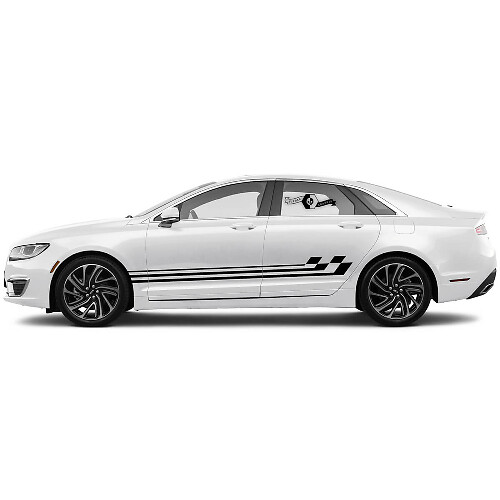 Autocollant en vinyle bande latérale style course pour Lincoln MKZ 2020