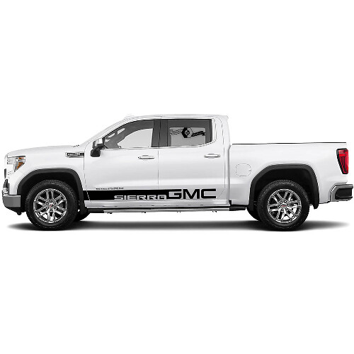 2x Bandes latérales autocollantes pour GMC Sierra 1500 Kit graphique de décalcomanies vinyle pour panneau latéral
