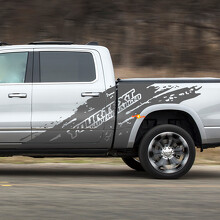Kit d'autocollants latéraux vinyle Supercharged Mud Splash pour Dodge Ram Rebel 2021+_3