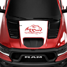 Autocollant en vinyle pour capot avec texte personnalisé et T-Rex pour Dodge Ram Rebel 1500 TRX_2