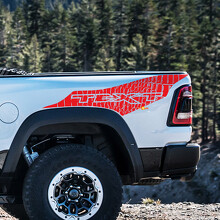 Kit d'autocollants en vinyle texte personnalisé Peau de dinosaure pour Dodge Ram Rebel 1500 TRX_2