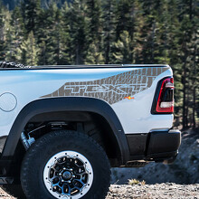 Kit d'autocollants en vinyle texte personnalisé Peau de dinosaure pour Dodge Ram Rebel 1500 TRX_3