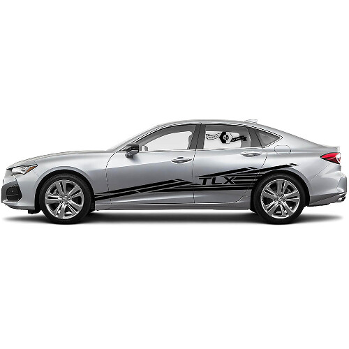 Autocollant Vinyle Lettrage & Bandes Latérales TLX pour Acura TLX 2021
