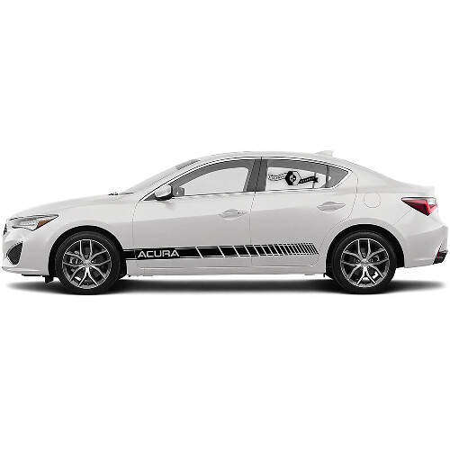 Portes de la paire Acura 2021TLX côté tout logo de couleur graphique Acura TLX Voiture Course Autocollant en vinyle

