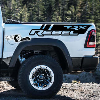 2x Dodge Ram TRX Rebel 2022+ 2023+ 1500 Bed Side TRX Truck Vinyl Stickers Graphic
