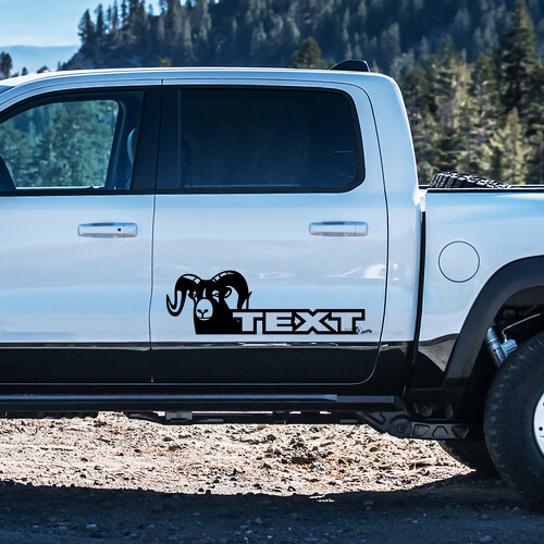 Autocollant vinyle latéral de porte style Hemi personnalisé pour Dodge Ram 1500