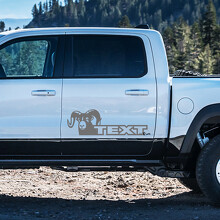 Autocollant vinyle latéral de porte style Hemi personnalisé pour Dodge Ram 1500_2