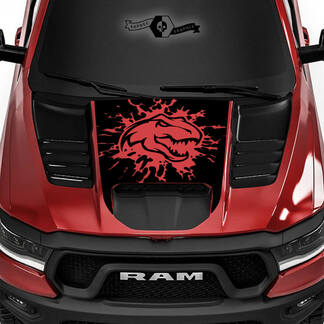 Dodge Ram Rebel 2022+ 2023+ 1500 TRX T-Rex capot détruit TRX camion vinyle autocollant graphique
